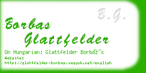 borbas glattfelder business card